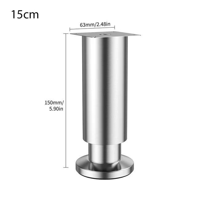 1pcs 8-30cm metal adjustable furniture legs stainless steel furniture replacement legs for tables cabinets TV cabinets sofa feet 15cm-1pcs