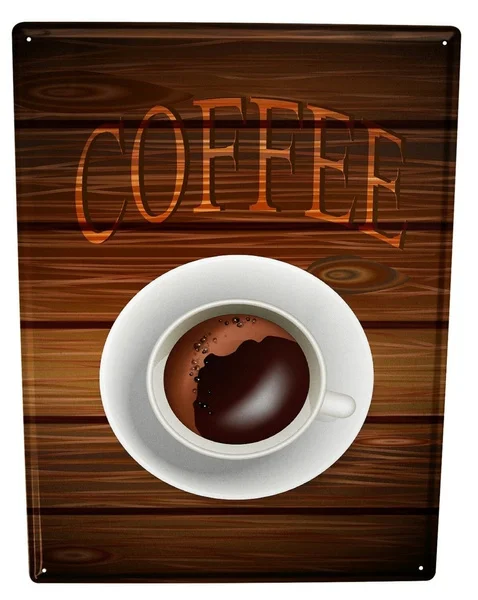 

Tin Sign Fun Kitchen Cup of Coffee Coffee Bar Decoration Home Decor