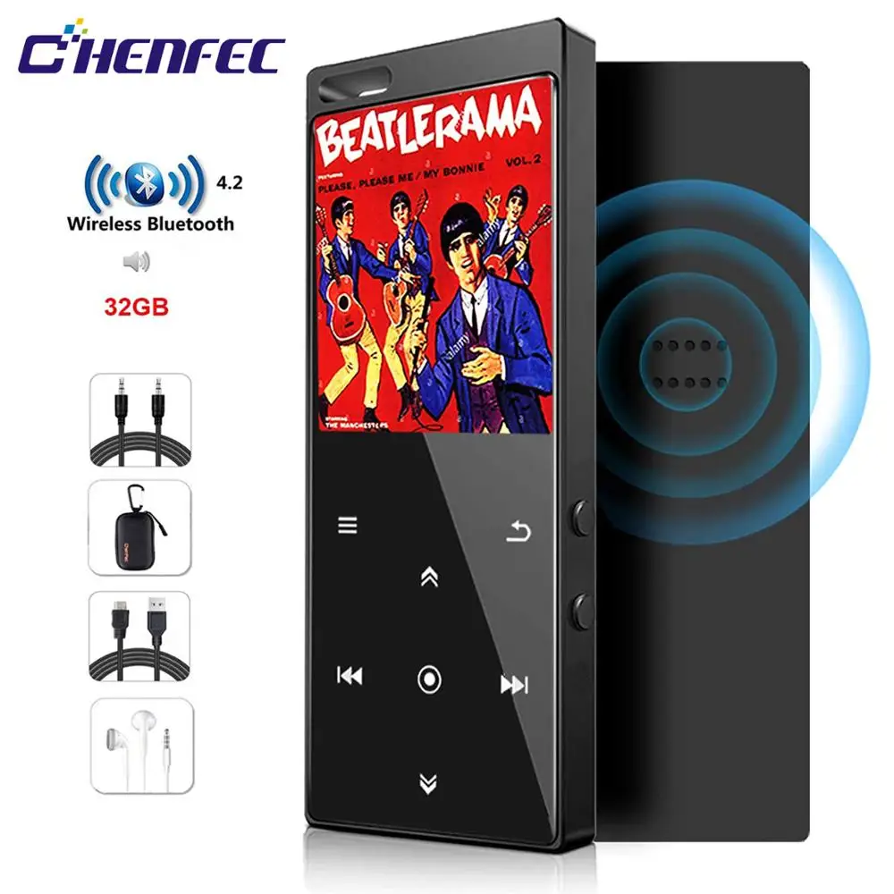 MP4 Player Bluetooth Touch Key Built in Speaker Lossless HiFi Music