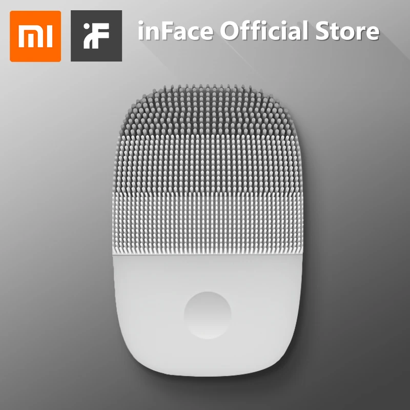 InFace официальная щетка для чистки лица Mijia глубокое очищение лица водонепроницаемый силиконовый электрический Соник для очистки Xiaomi цепь поставки - Цвет: Gray