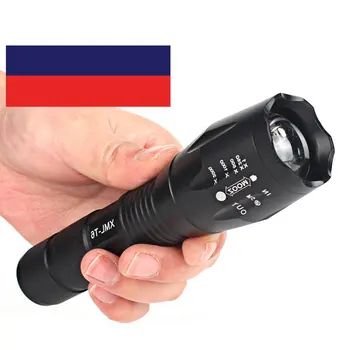 

T6 Glare Charging Flashlight Hunting Aluminum Led Flashlights A100 Telescopic Zoom Outdoor TacticsBlack Practical Flashlight