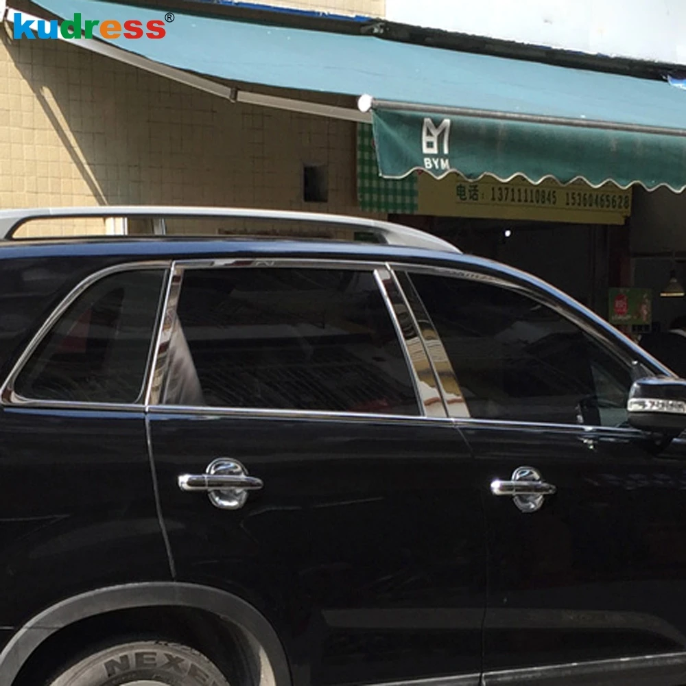 Стальная декоративная накладка на окно автомобиля для KIA Sorento 2013 2014 2015|window trim|kia