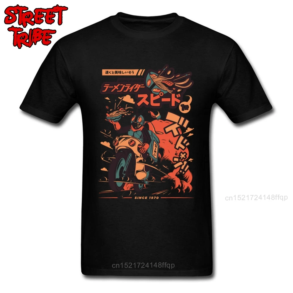 Фанки одежда мужская футболка Ramen Rider Топы хлопковые футболки Moto Racer Cool Guy Crazy Cartoon