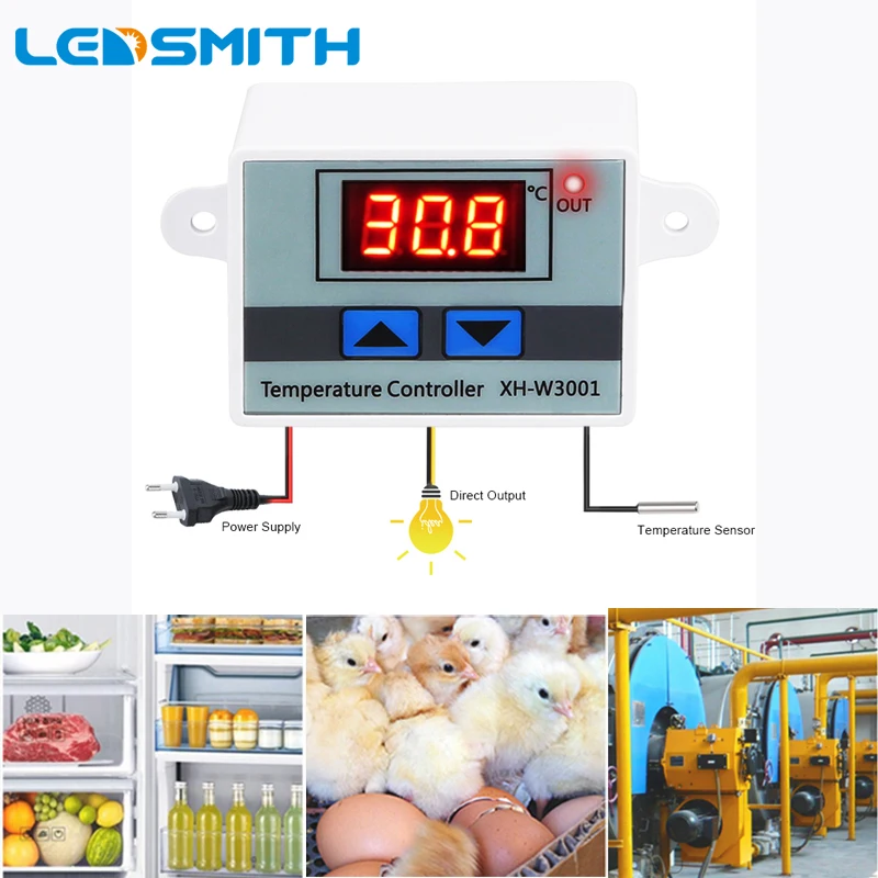 

W3001 110V 220V 12V 24V Digital Temperature Controller Thermostat Thermoregulator Aquarium Incubator Fridge Temp Regulator