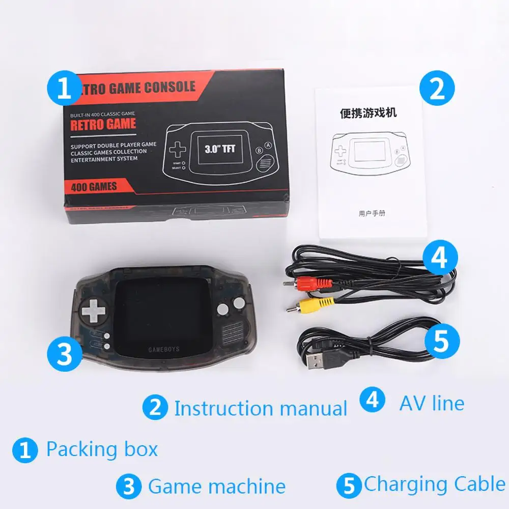 Sale Handheld Game Console Popular FC Games TV Output Video Game Console Game machine With Built In 400 Retro game new