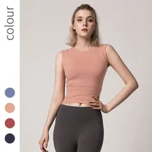 Плотная майка для занятий йогой топы без рукавов для фитнеса и йоги быстросохнущая Спортивная майка для бега одежда для йоги рубашка для тренажерного зала, бега, спорта Femme