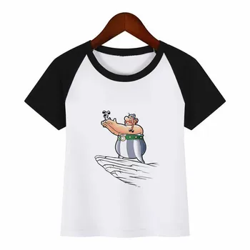 

Kids Funny Asterix And Obelix Cartoon O-Neck T Shirt Tees Summer Tops Children Girl T-Shirt Boy/Girls Clothing