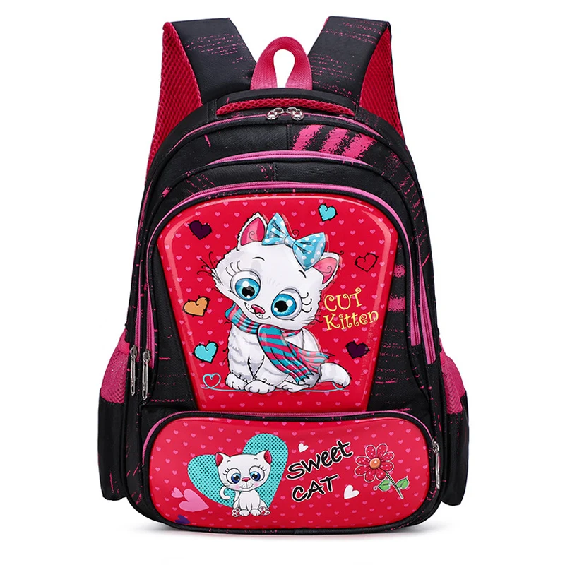 

Brand New Cartoon School Backpack For Girls Boys Car Cat Pattern School Bag Children Orthopedic Backpacks Book Mochila Infantil