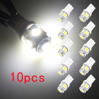 

10pcs T10 W5W Super Bright LED Car Interior Reading Dome Light Marker Lamp LED Auto Wedge Parking Bulbs Auto Interior Doom Lamp