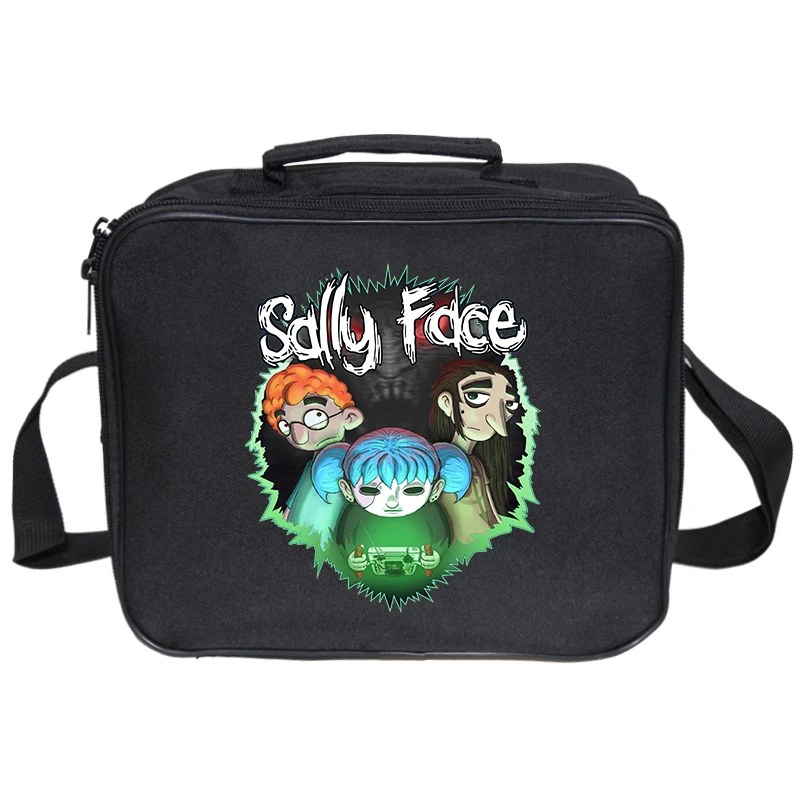 

Sally Face Portable Lunch Bags Insulated Lunch Bag for Kids Cold Canvas Carry Case Thermal Bag for Kids Women Girls Ladies Man