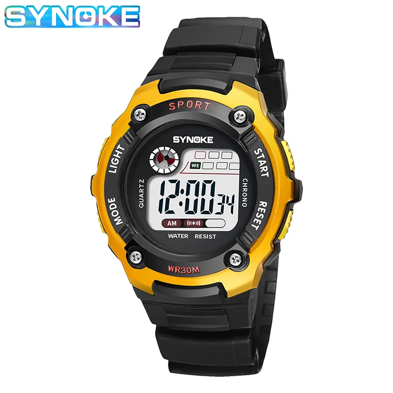 SYNOKE Sports Digital Watch For Kids Boys Girls - Best Gifts Waterproof Multi-function Colorful Luminous Week Student Clock afbeelding