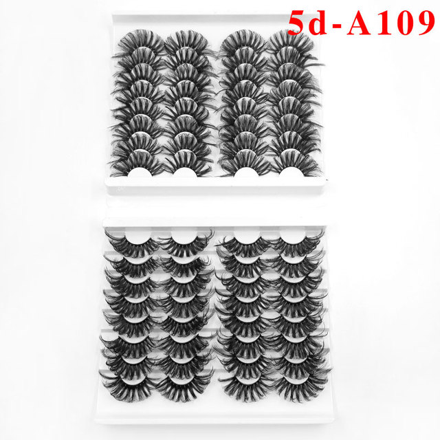 32 pairs 27mm Lashes Mink Eyelashes artificial Mink Hair Fluffy Messy Soft Natural Lashes Makeup 3d Mink Lashes