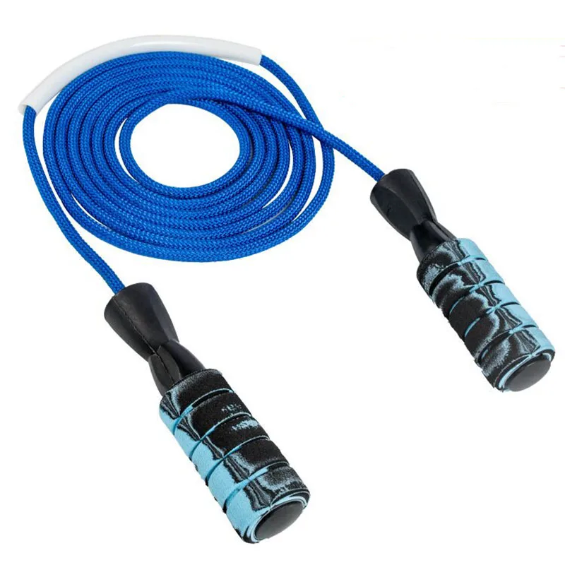 2.8 M Length Double Bearing Handle Coated Nylon Skipping Jump Rope for Sports Fitness Exercise