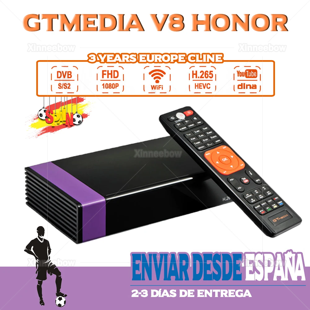 Спутниковый ресивер Gtmedia V8 honor DVB-S2 с 3 летами Европы cline такой же как GTmedia V8 Nova встроенный Wifi ключ Full HD