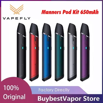 

New! Original Vapefly Manners Pod Kit with 650mAh Built-in Battery 2ml Capacity 1.4ohm MTL 1.0 Mesh Coil Vape Kit vs Aeigis Mero