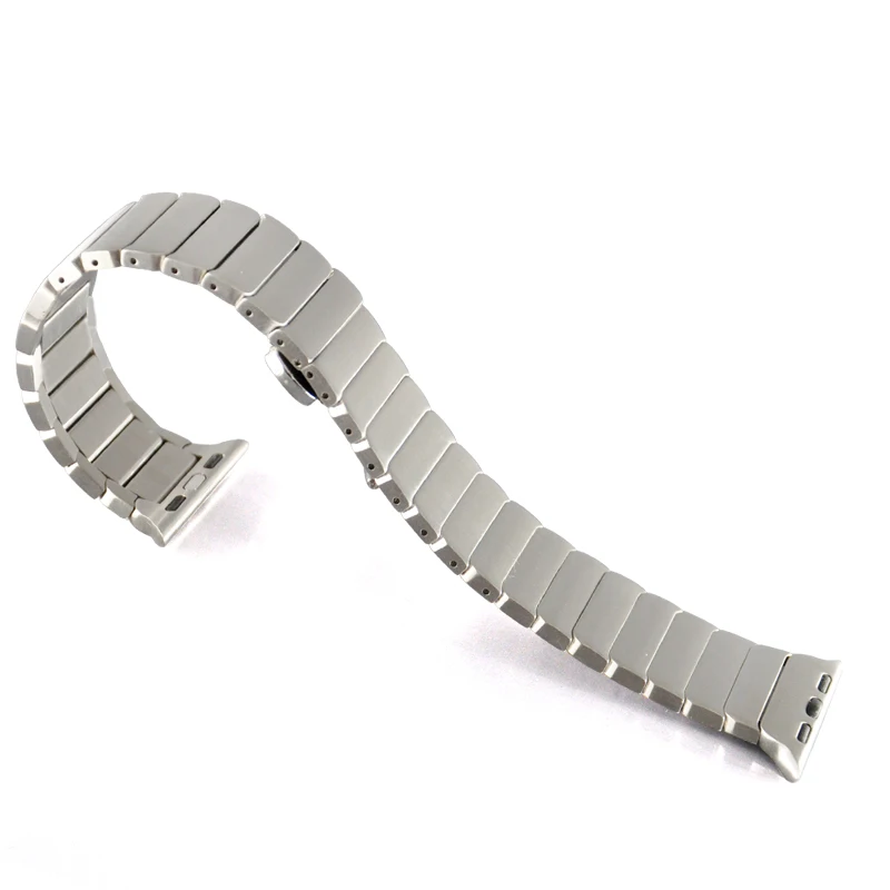 Ремешок из нержавеющей стали для iWatch Band металлический браслет мужчин и женщин с