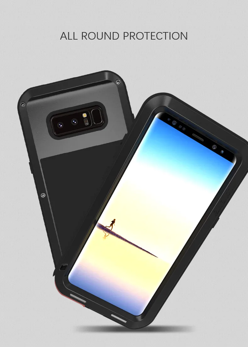 LOVE MEI Алюминиевый металлический чехол для samsung Galaxy Note 8, чехол, мощная броня, противоударный чехол для телефона, для samsung Note 8, Note8, чехол
