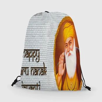 

Custom Baba Guru Drawstring Bag Daypack Kids Satchel Casual Backpack Teenager Storage Bag Women Men 31x40cm*181031-03-9049