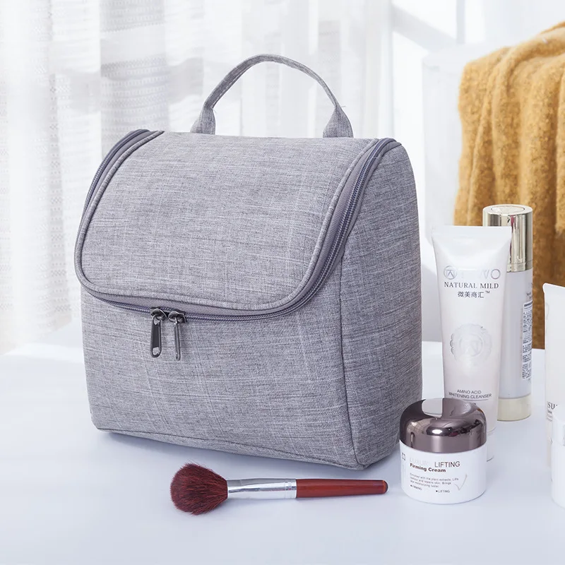 Men Small Travel Bags Cosmetic Folding Toiletry Wash Pouch Durable Portable Multifunctional Travel Bag Unisex Package - Цвет: Gray