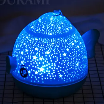 

Lucky Fish Shape Projection Night Light Wireless Remote Night Light Rotation Projector LED Starry Sky Lights 3D Atmosphere