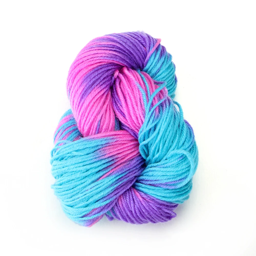 New Arrival Hot Mix-Colored Knitting Crocheting Thread Hand Knitting Super Soft Acrylic Anti-Pilling Fibre Dyed Yarn