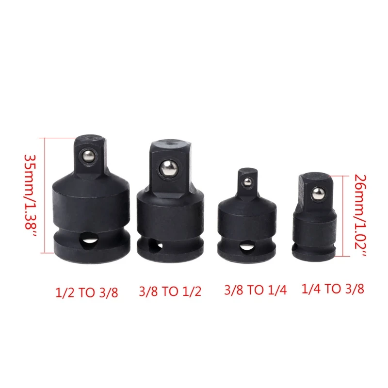 

1/4" 3/8" 1/2" Drive Socket Adapter Converter Reducer Socket Wrench Adapter Tool Y5GD