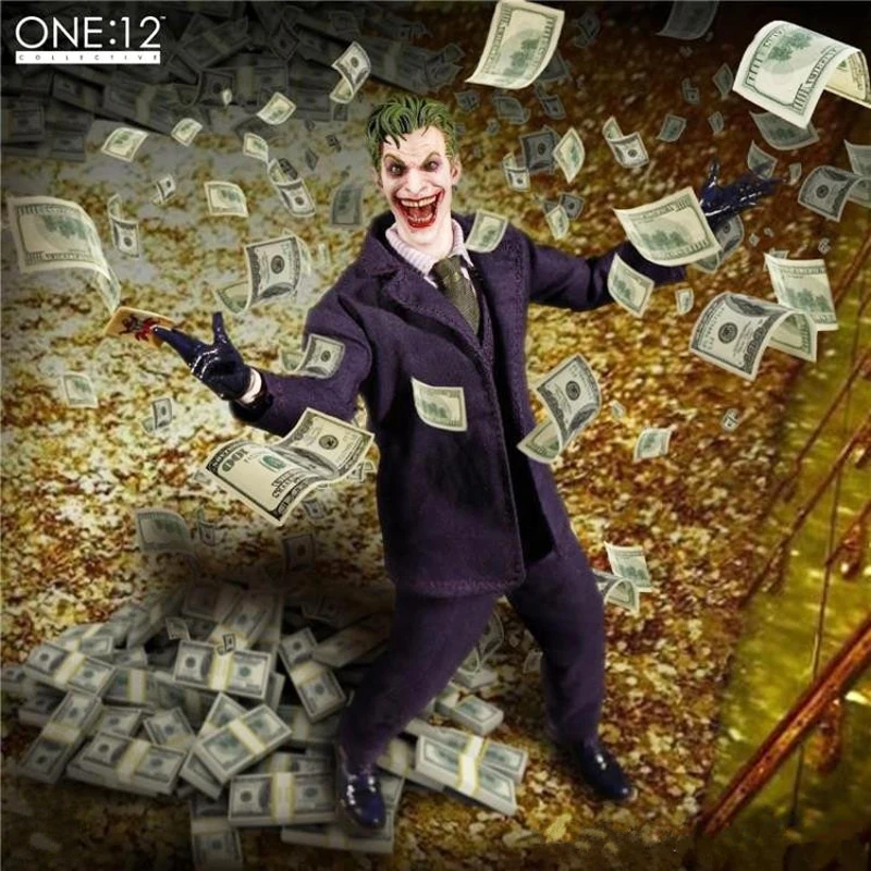 6inch 15cm MEZCO Batman One:12 DC Comics The Dark Knight Batman The Joker Action Figure Model Toy D