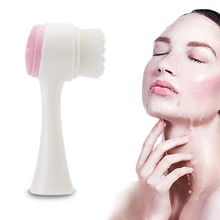 Портативное Силиконовое очищающее средство для лица двустороннее 3D очищающее средство для лица массажное средство для мытья лица средство для ухода за кожей