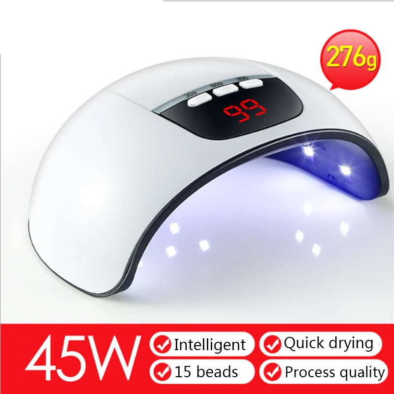 

ZK20 Hot Sale 54W Nail Lamp Three-Gear Timing Intelligent LED Double Light Nail Phototherapy Machine Auto Sensor Manicure Tools