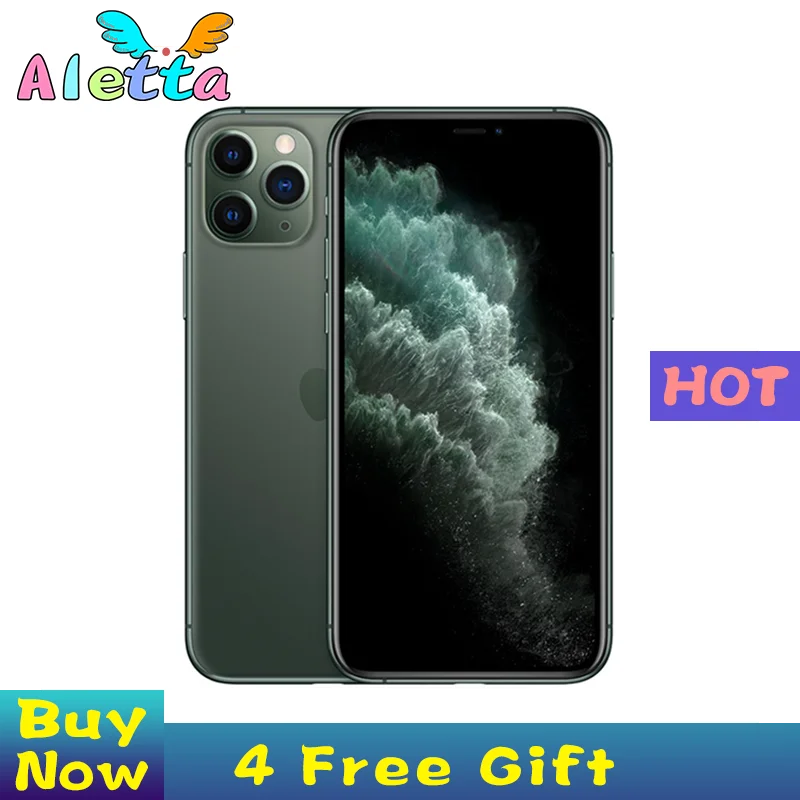 

Unlocked Apple iPhone 11 Pro Max 6.5 inch Face ID NFC ROM 64GB/256GB Smartphone A13 Hexa-core Apple Pay