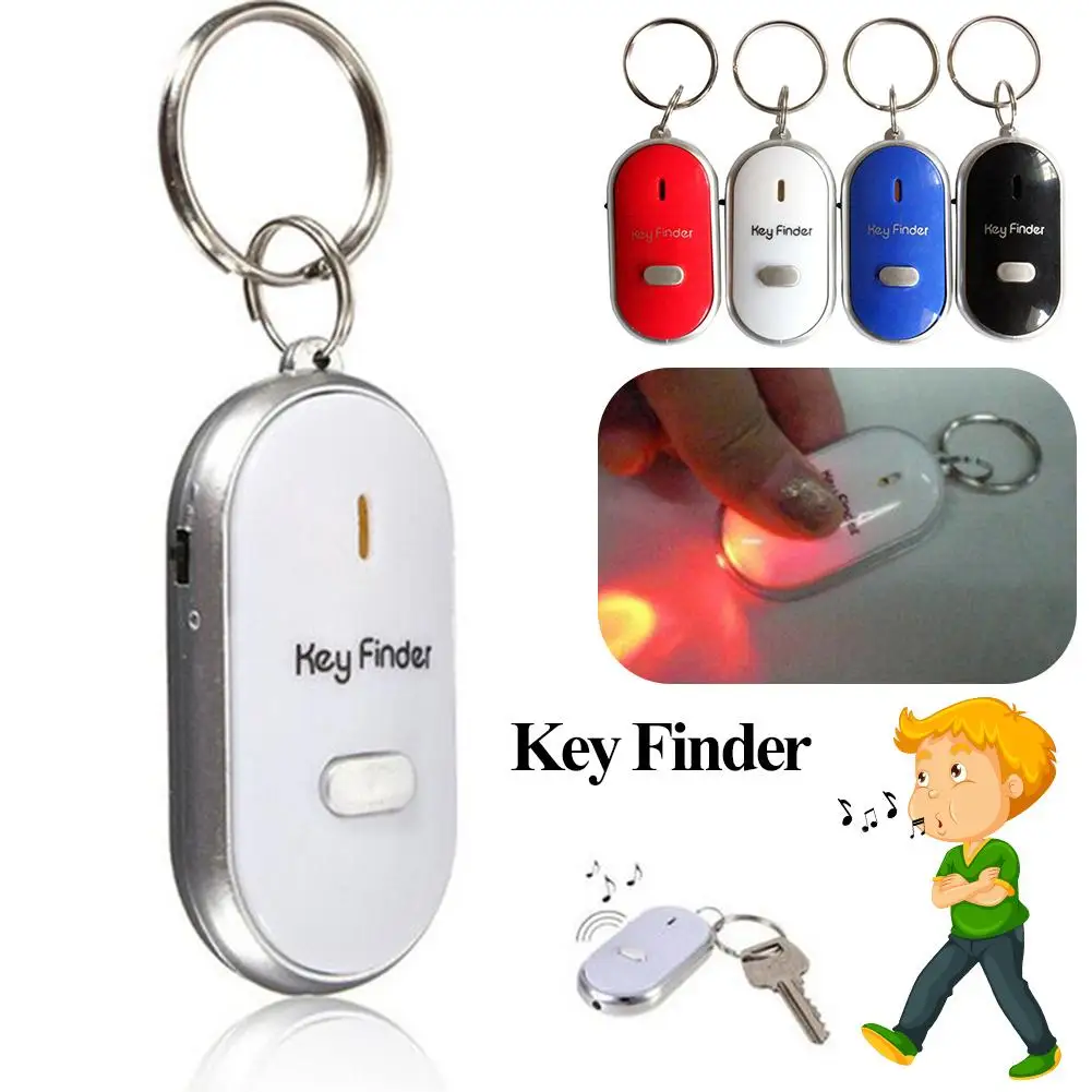 Key Finder Whistle Key Finder Flashing Beeping Remote Lost Keyfinder Locator Keychain Anti-lost Device Alarm For The Elderly Pet