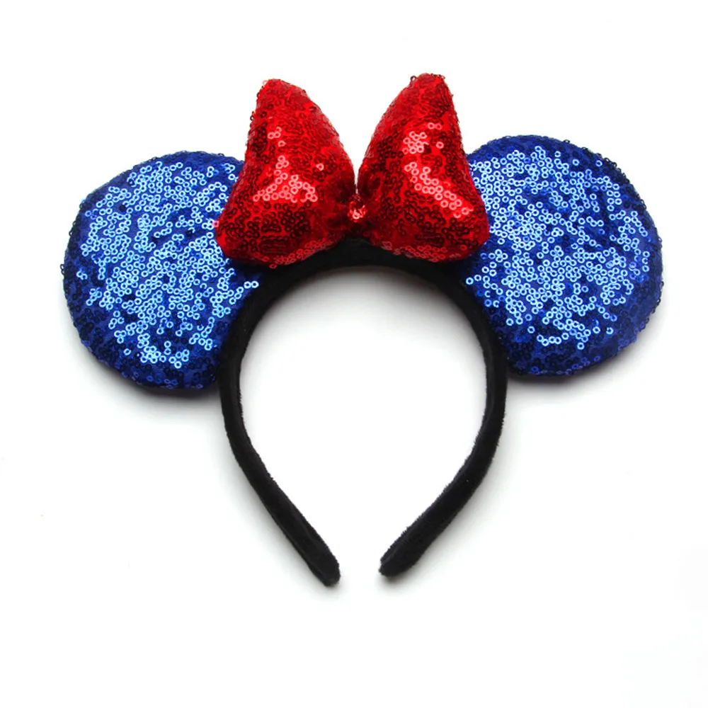 ABDO Hot Sale Big Bow Sequins Children's Hairband Mouse Ears Kids Hairbands For Girls Headwear Photo Shoot Girl Hair Accessories Baby Accessories Baby Accessories