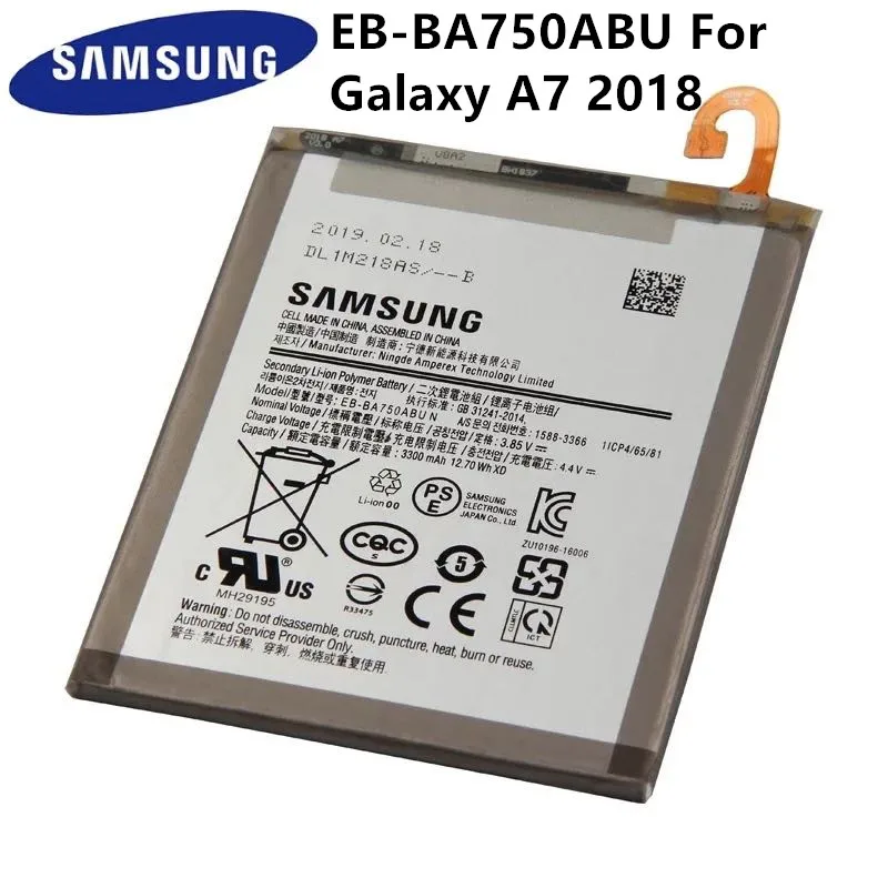 Samsung Original Battery Eb-ba750abu For 2018 Version A7 Sm-a730x A730x ...