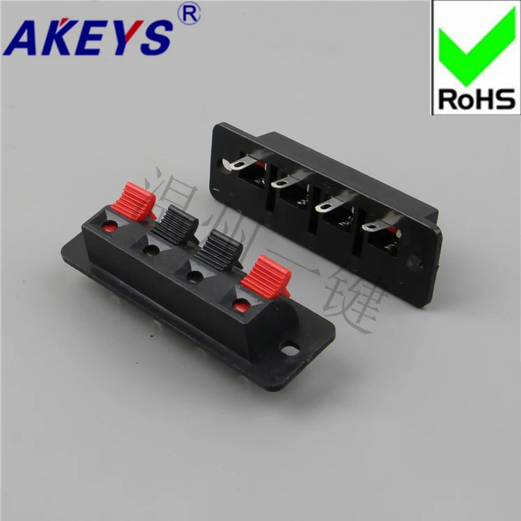

4 PCS WP4-9B four-bit speaker clamp connection end rectangular external connection sound socket sound clamp test clamp