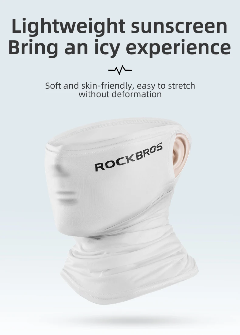 ROCKBROS Summer Face Scarf UV Protection Sweat-Absorbing Comfortable Headwear Qu