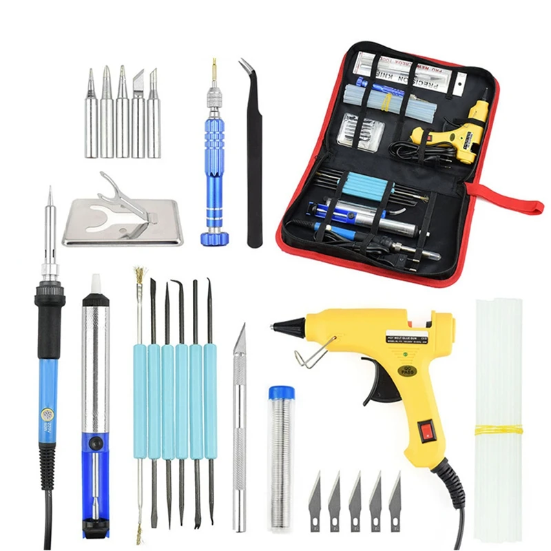 

34Pc Hot Melt Glue Tool 7Mm Copper Rods For Glue Tool For Diy Glue Gun Glue A Hot Tail Hot Gun Hot Glue Gun Eu Plug