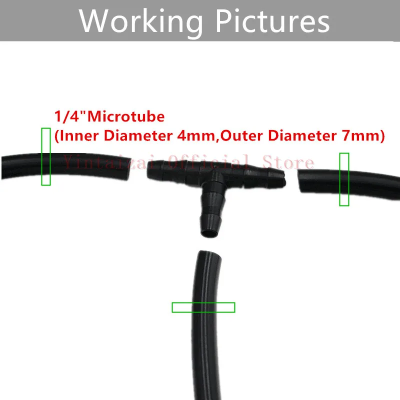 100 шт. 1/" вставка штыревой соединитель локоть крест для 4/7 мм Microtube полива сада инструменты капельного полива и орошения фитинги