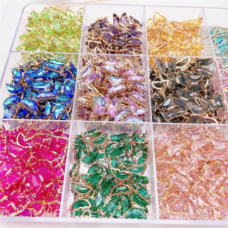16 PCs Butter Fly Charms Pendants Assorted Lot Wholesale Findings Bulk