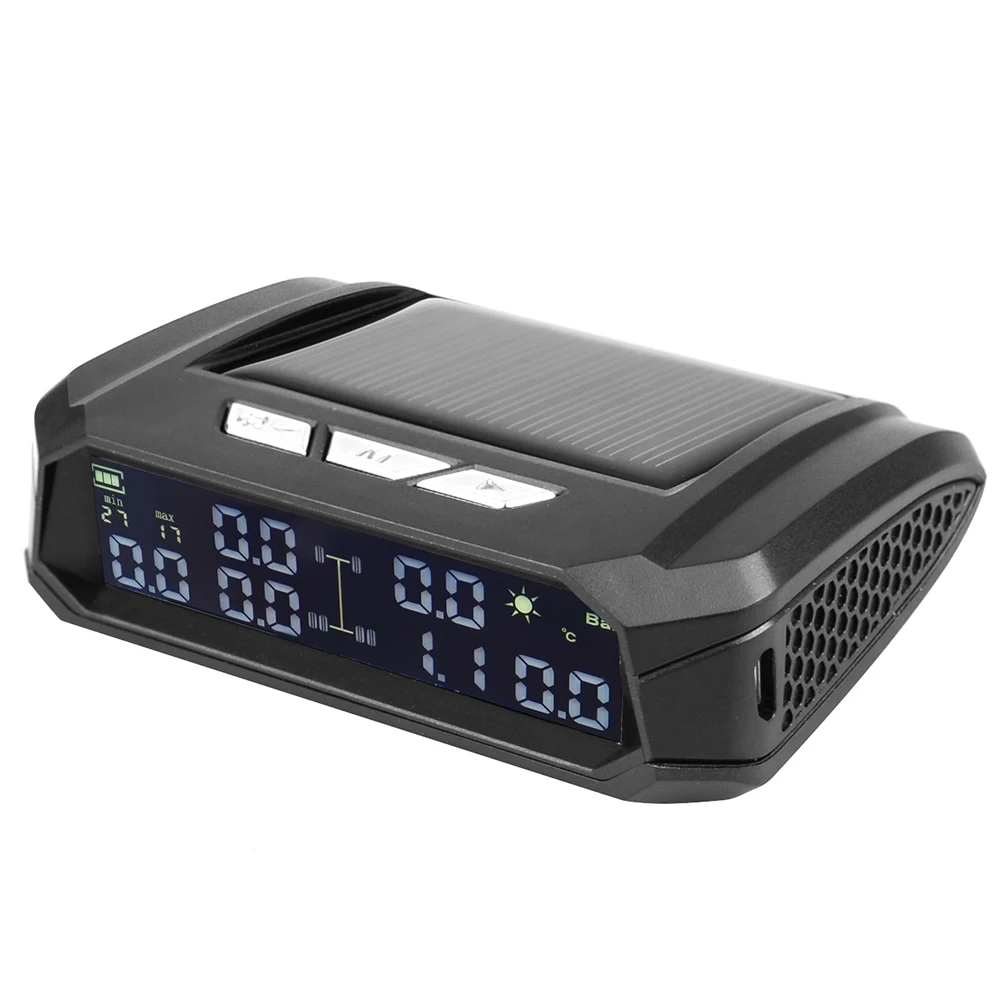 Truck Car TPMS Tire Pressure Monitoring System Auto Display Alarm Monitoring USB Charging Temperature Alert With 6 Sensors Car Tire Pressure Monitor