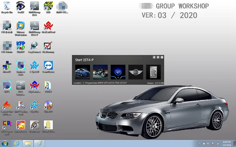 2020 08 ISTA/D 4 22 ISTA/P 3 67 для BMW ICOM Программное обеспечение HDD/SSD многоязычный с
