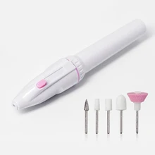 1 set Nail Drill Machine Portable 5 in 1 White Manicure Machine Pedicure Drill DIY Nail Art Drill Polish Tools