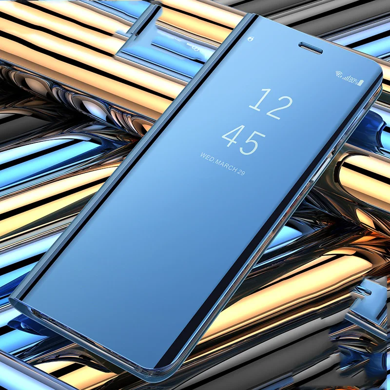 Чехлы смарт зеркальный Чехол для мобильного телефона Samsung S10 E S9 S8 S7 S6 Edge Plus Note 10 8 9 5