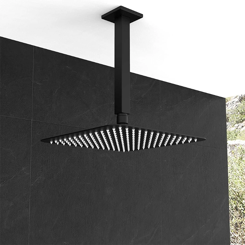 Square Extension Pipe Shower Arm for Bathroom Shower Head Npt 1/2 Inch