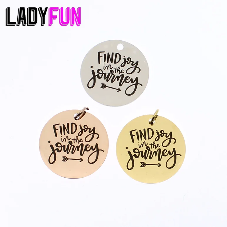 Inspirational Motivational Gift Journey Present Find Joy in the Stainless Steel Charm 20pcs Wholesale | Украшения и аксессуары