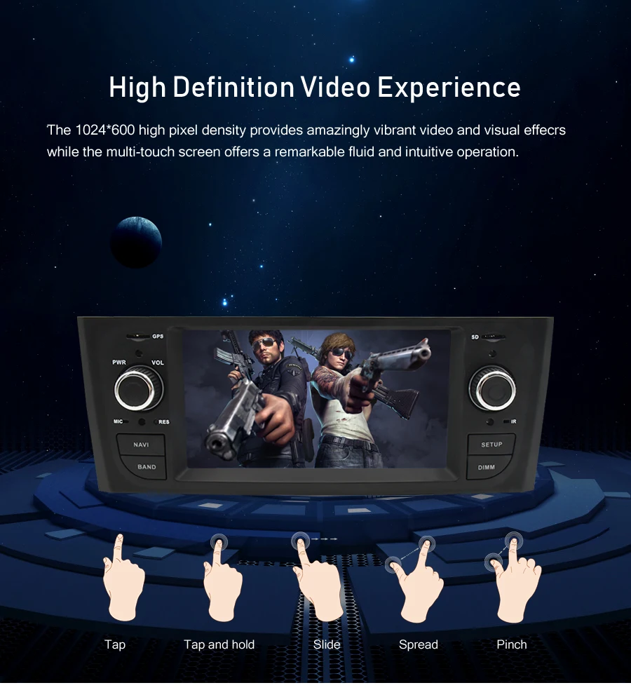 Top IPS Screen Android 9.0 Car Radio GPS Navigation Multimedia Stereo For Fiat Grande Punto Linea 2006-2012 DVD WIFI Bluetooth 5