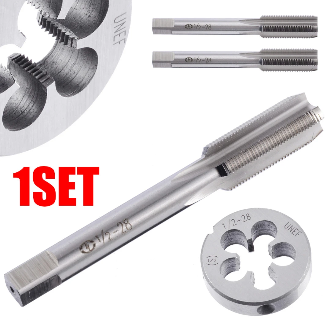 Round Die Right Hand Cutting Tapping Tool 1//2-28 5//8-24 UNEF Hand Thread Tap