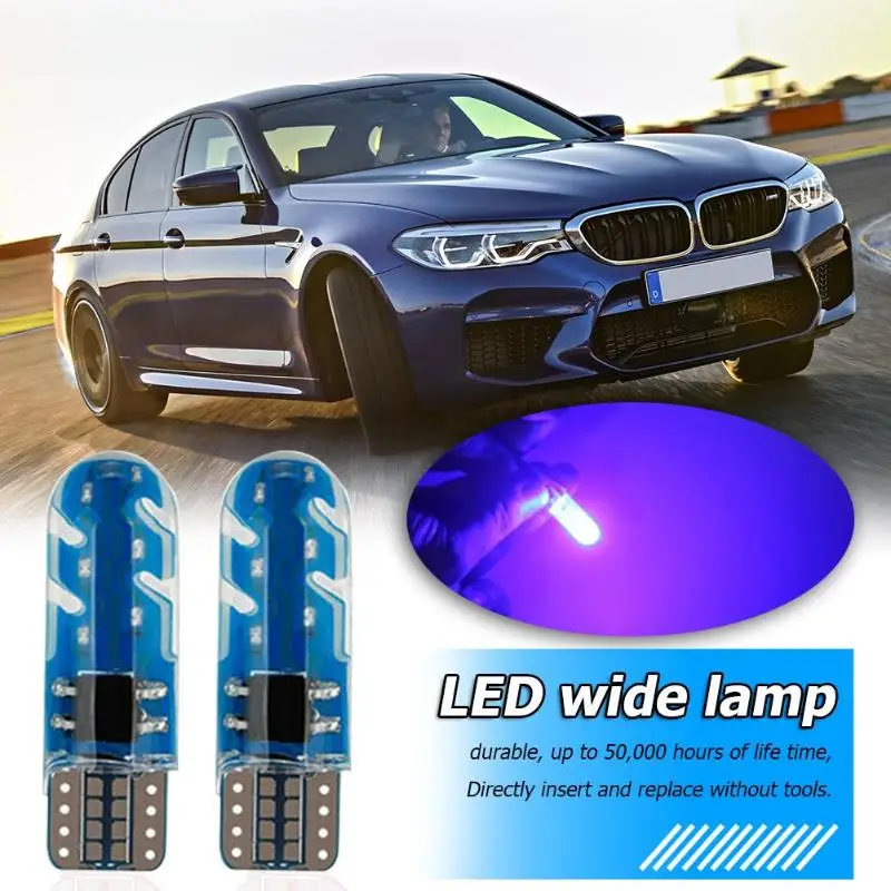 Мигающие светодиодные лампы T10 W5W 12SMD для автомобиля заднего хода приборной