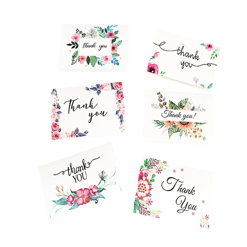  1pack/lot Beautiful Flower Paper Greeting Card Suit Party invitation Supply White Cover 6 Greeting  - 4.0006E+12