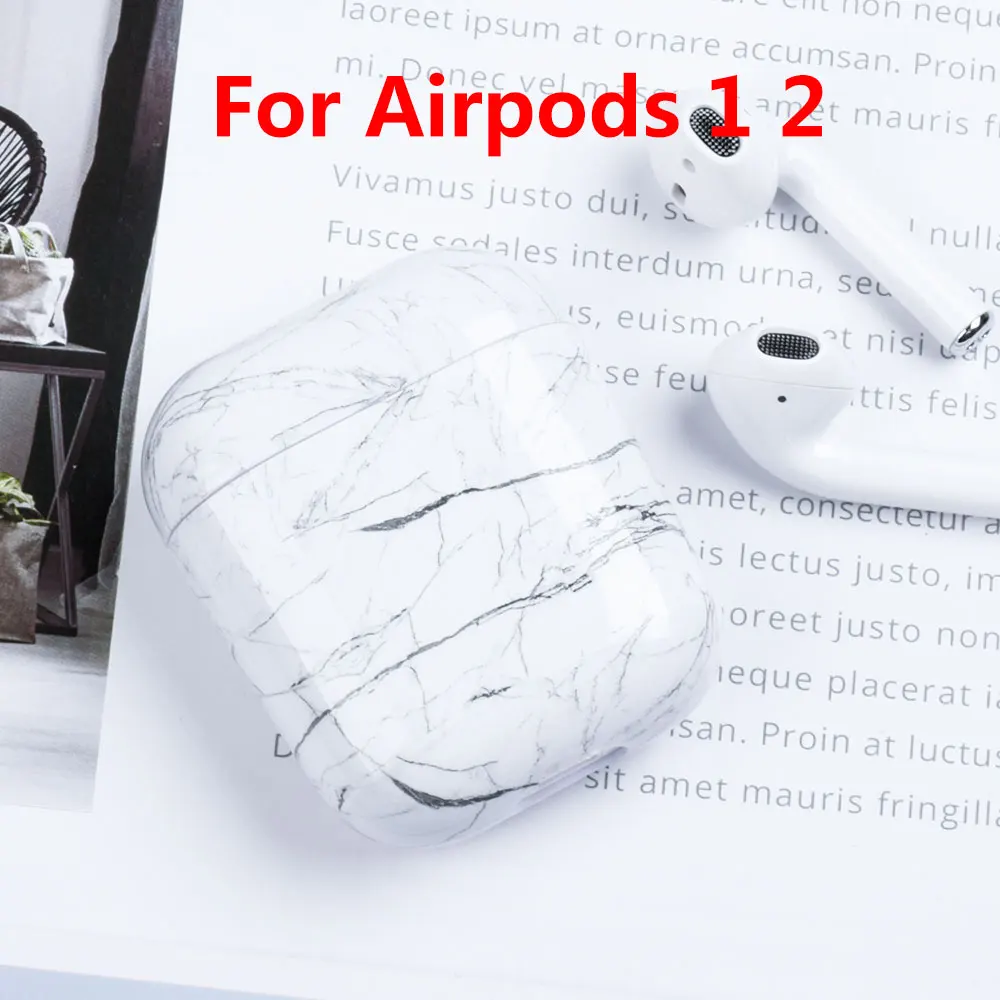 Защитный чехол для наушников для Apple Airpods Pro мраморный Жесткий Чехол для Airpods 2 1 Аксессуары для наушников Air Pods чехол - Цвет: 01