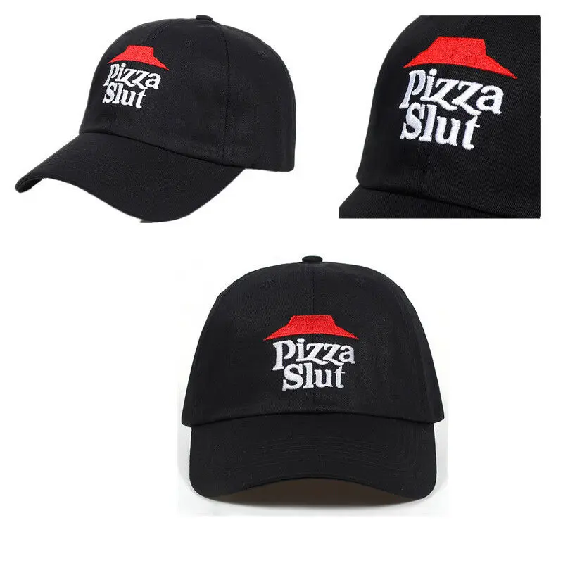 Новый мультфильм Pizza Slut Алмазная вышивка Регулируемый папа шляпа Бейсбол Кепки